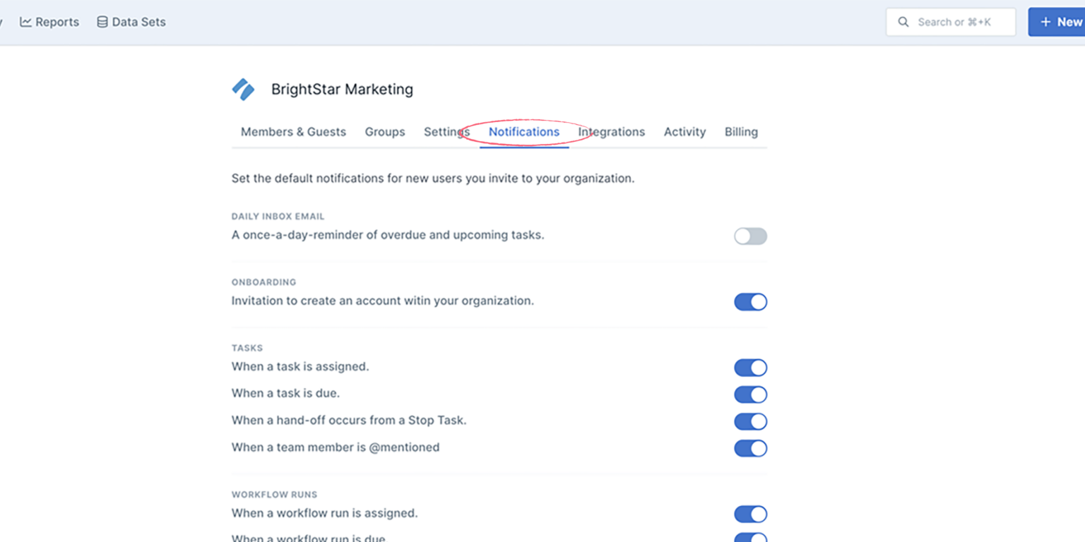Organization-Wide Email Notifications - Process Street Help Center