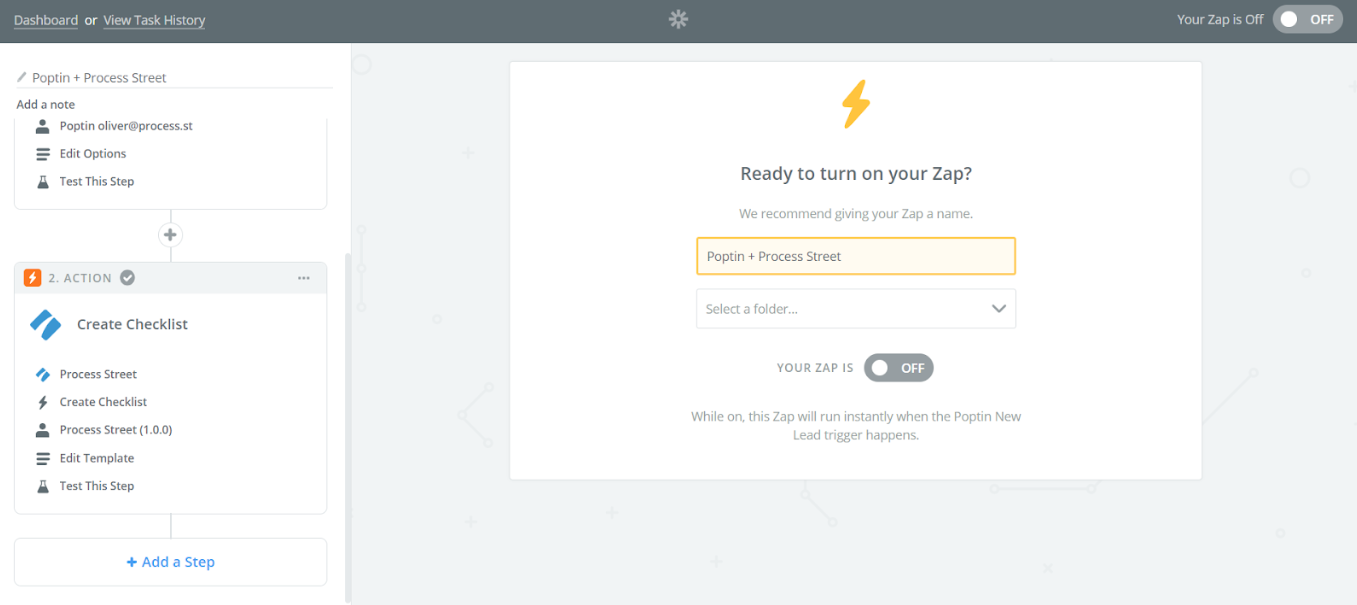 Integrate Process Street with Poptin