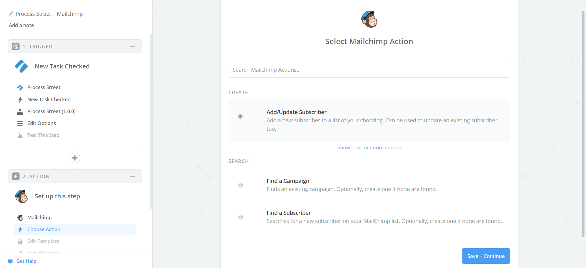 Mailchimp integration