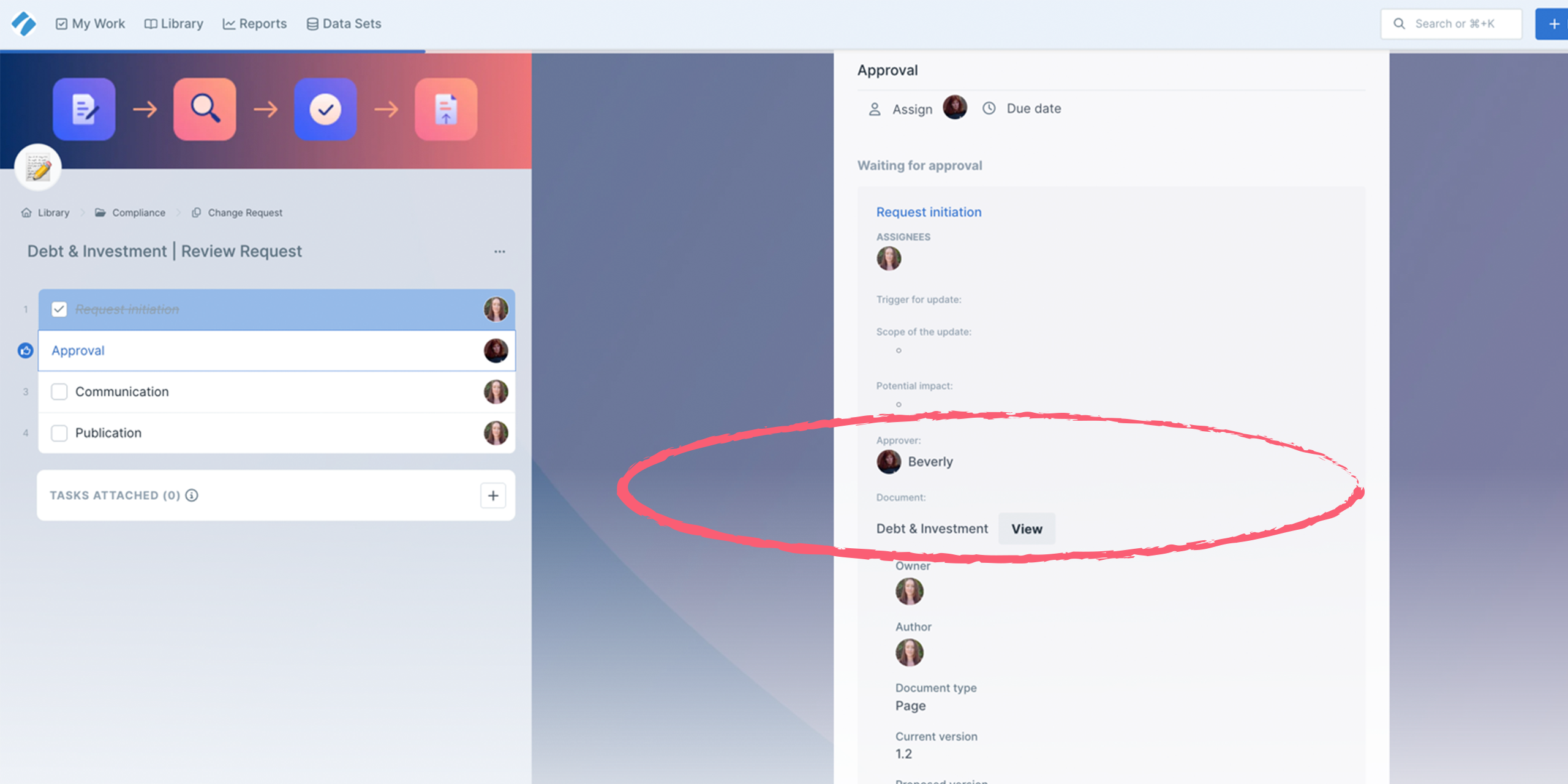 Approva a document for review