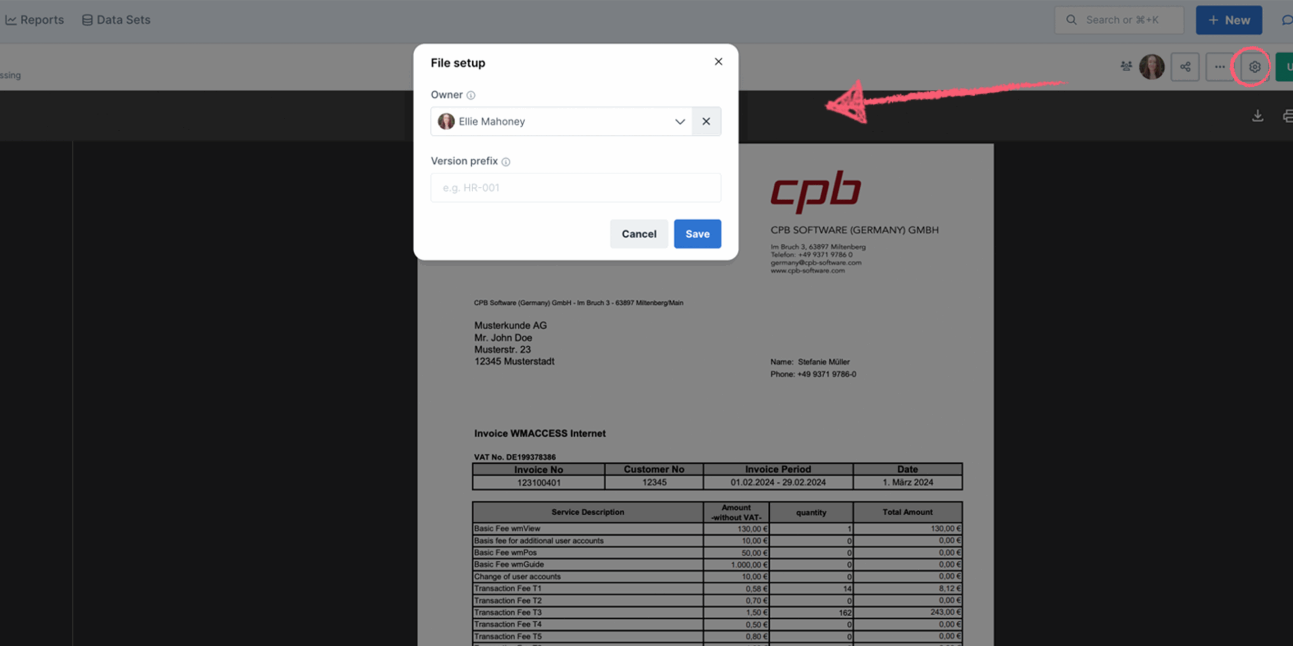 Where to find the document owwner