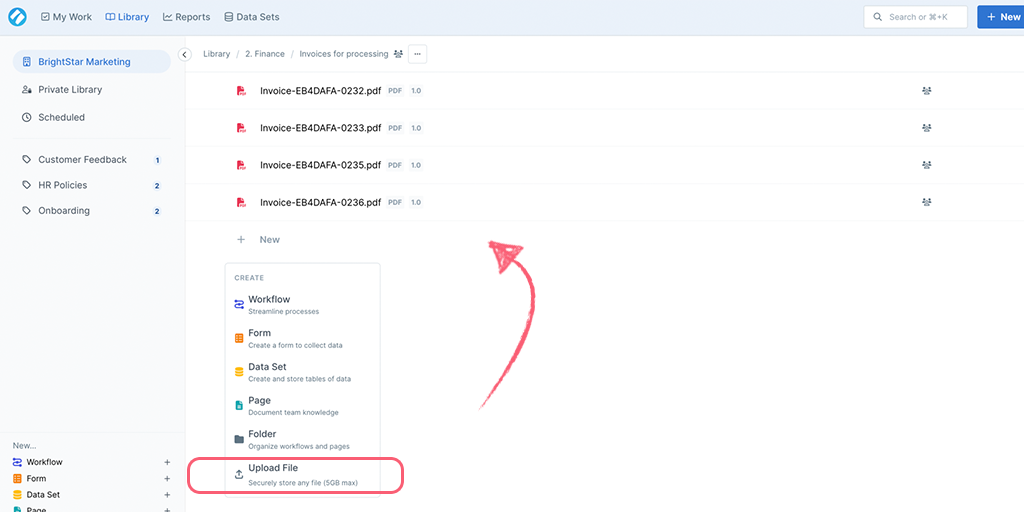 Adding new files to your library
