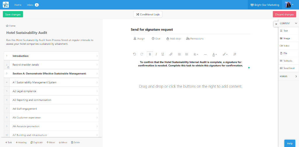 Create new task as required