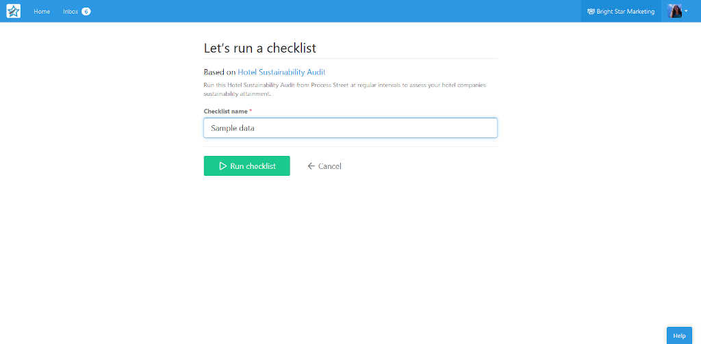 Obtain sample data