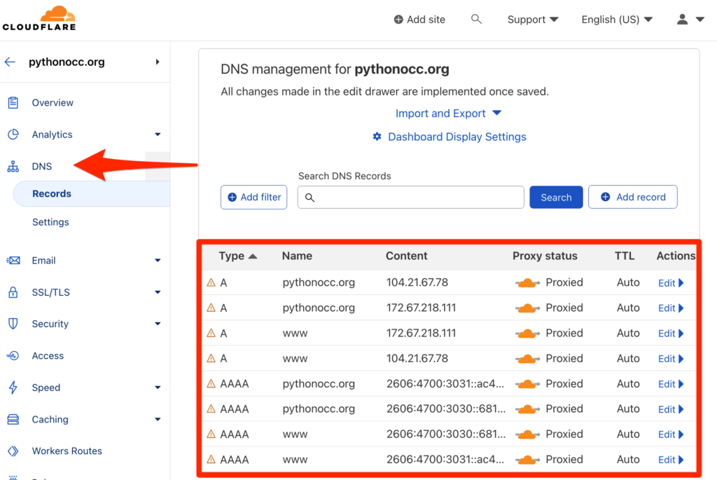 redirect subdomain to domain dns
