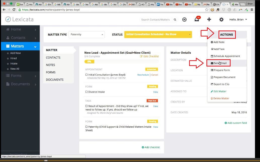 0006 LD Sending Email to No Shows in Lexicata
