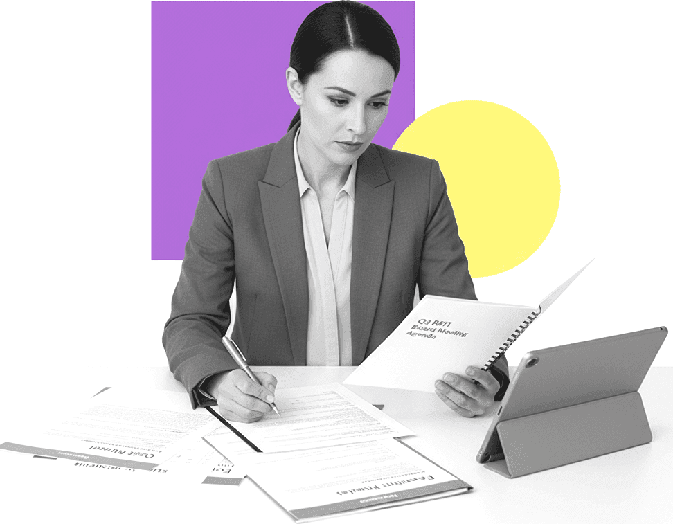 Board meeting prep & approvals