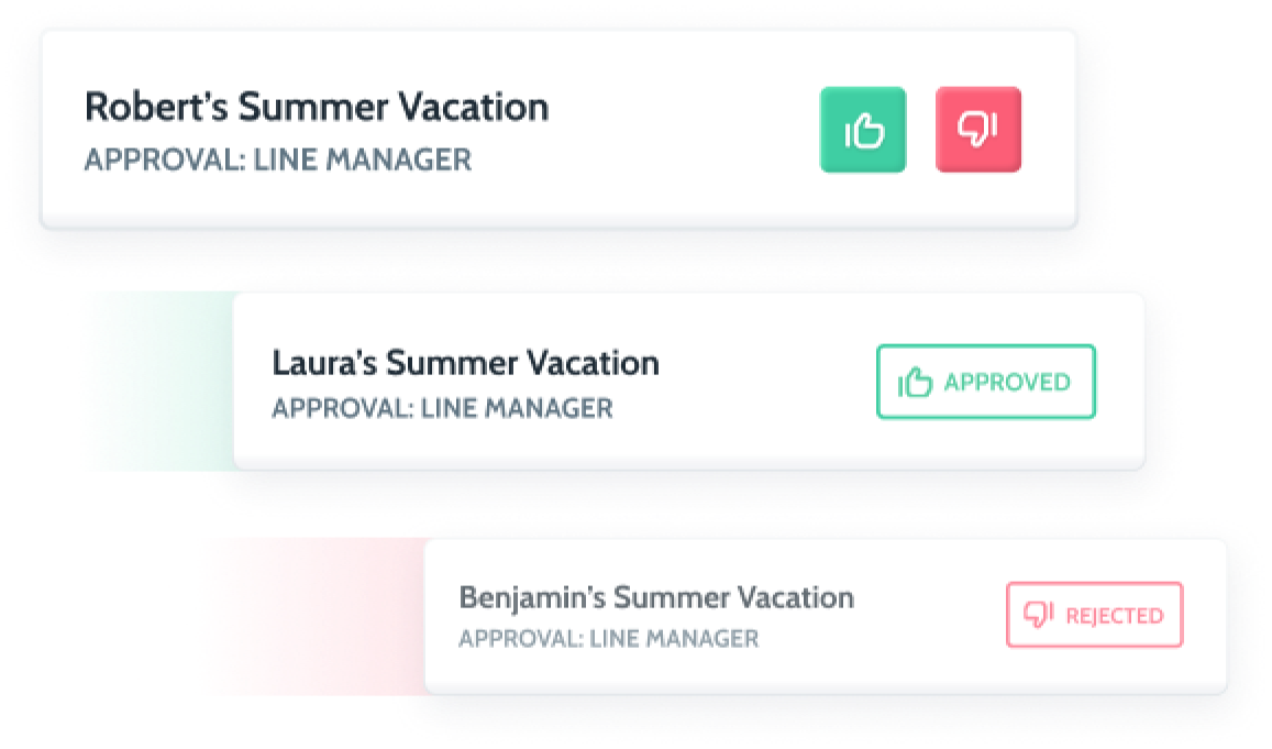 Approve or reject key HR items & stay in-the-loop
