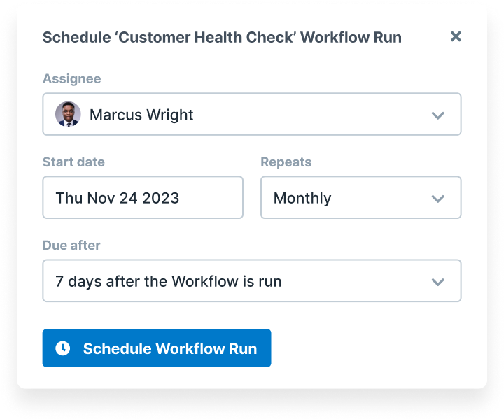 Scheduling Workflow runs