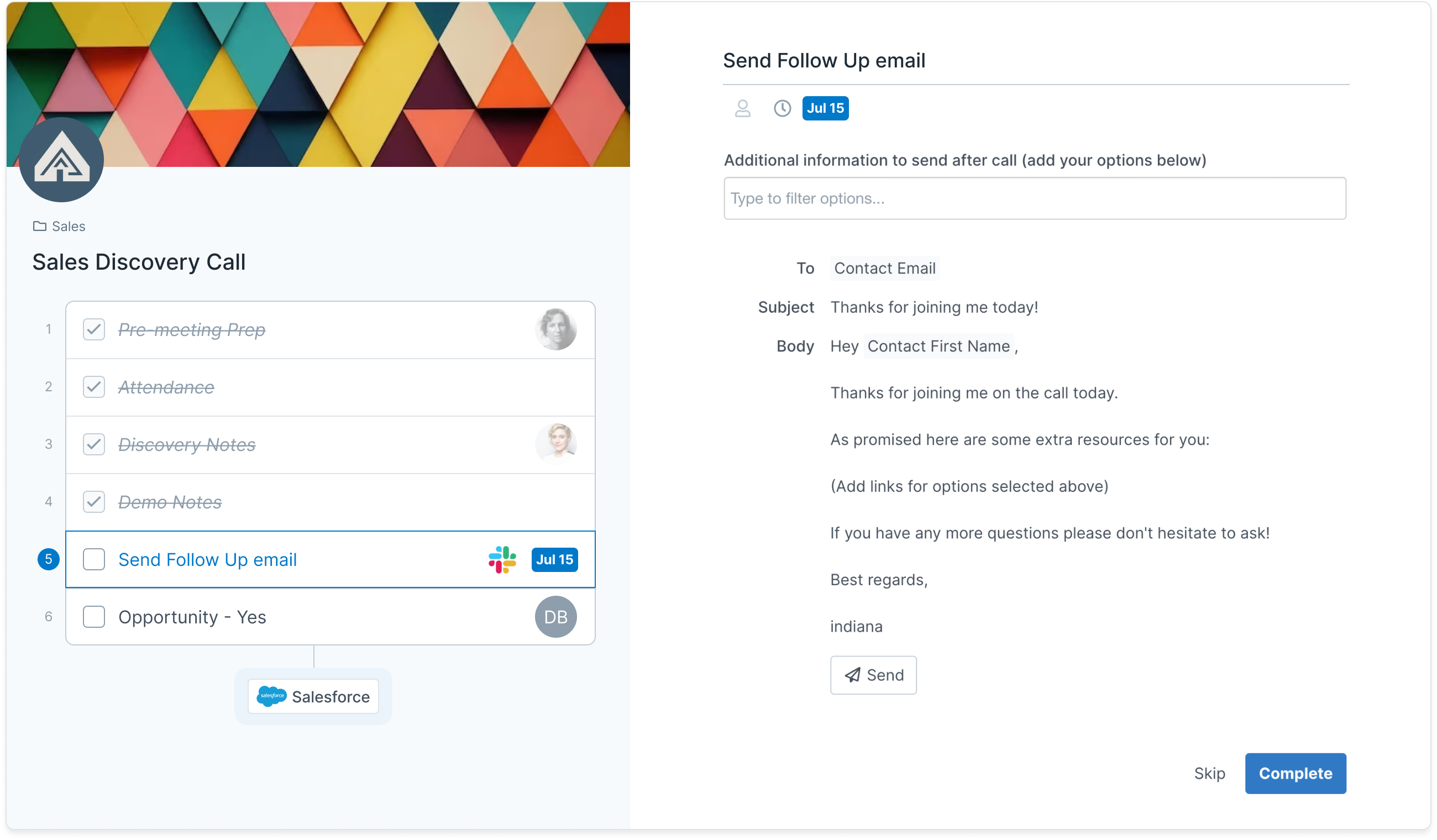 Harmonize your sales tools