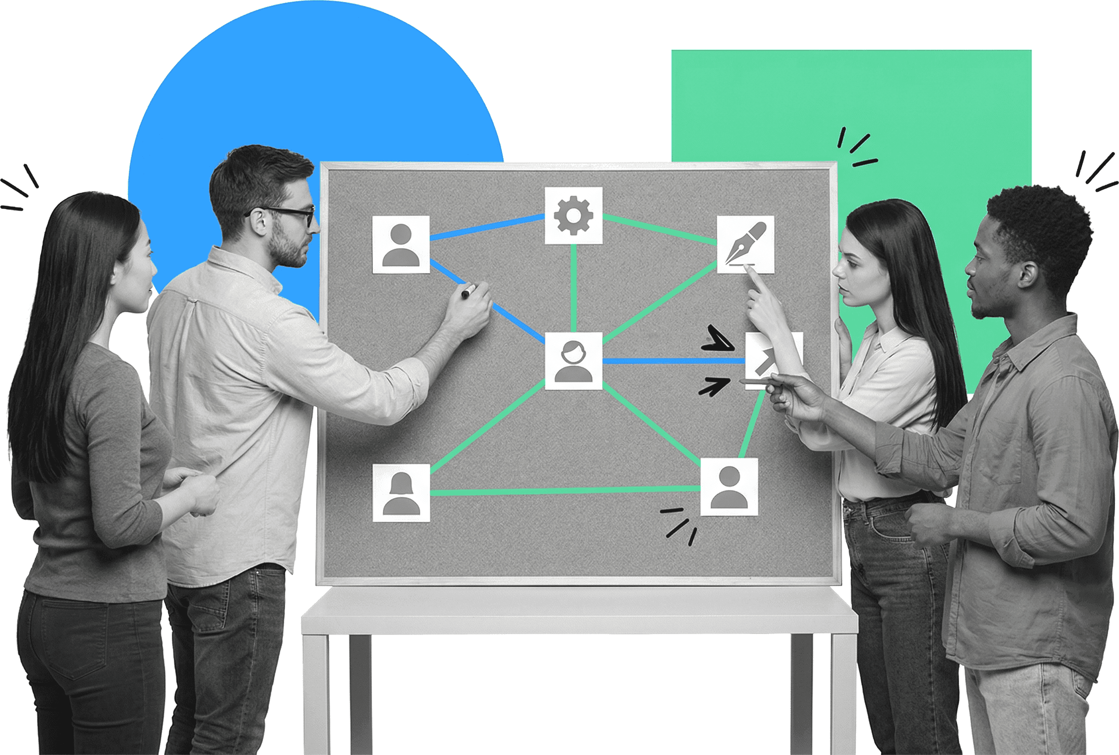 Assign tasks across legal, procurement, and finance