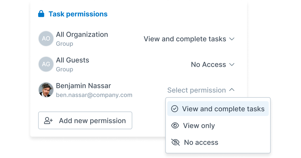 Task permissions