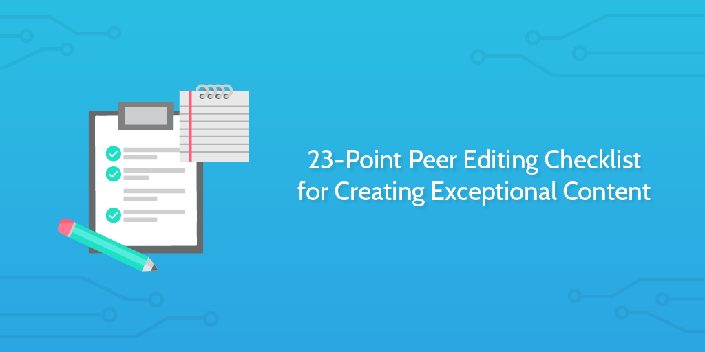 peer editing checklist
