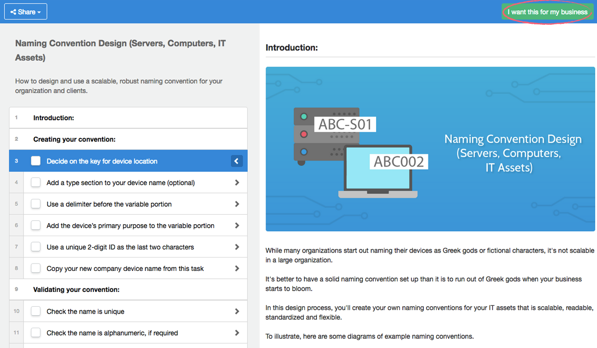 create a runbook