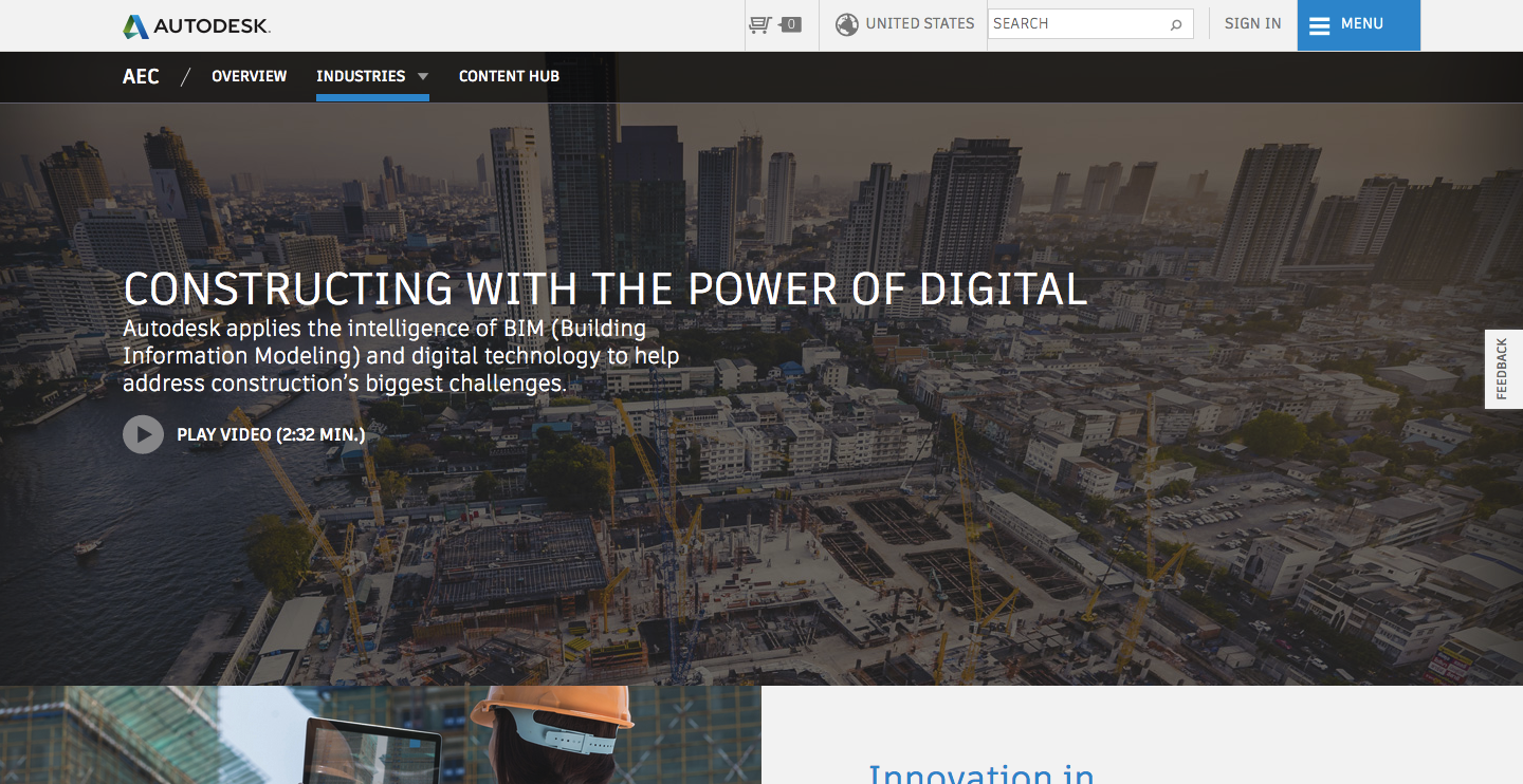 Autodesk homepage