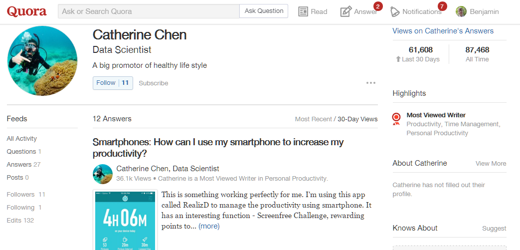 Catherine Chen Quora