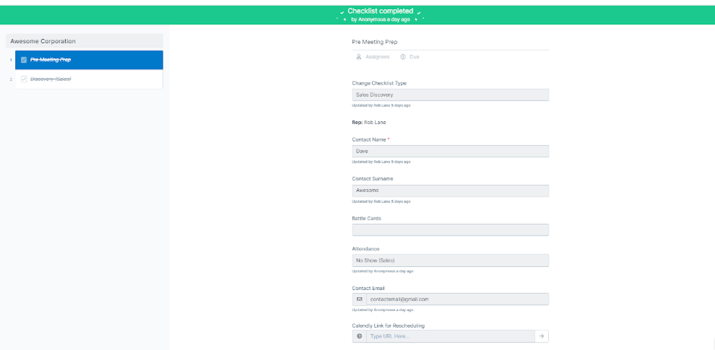 Discovery call checklist