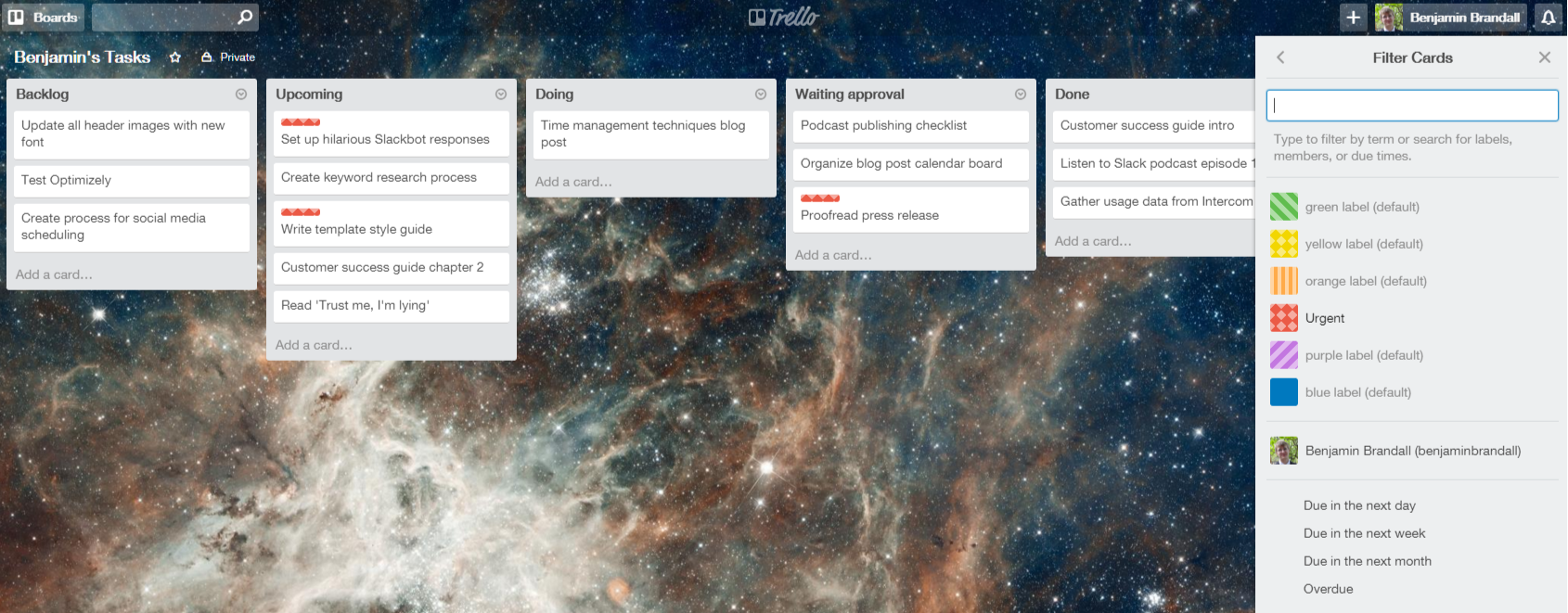 Trello task management