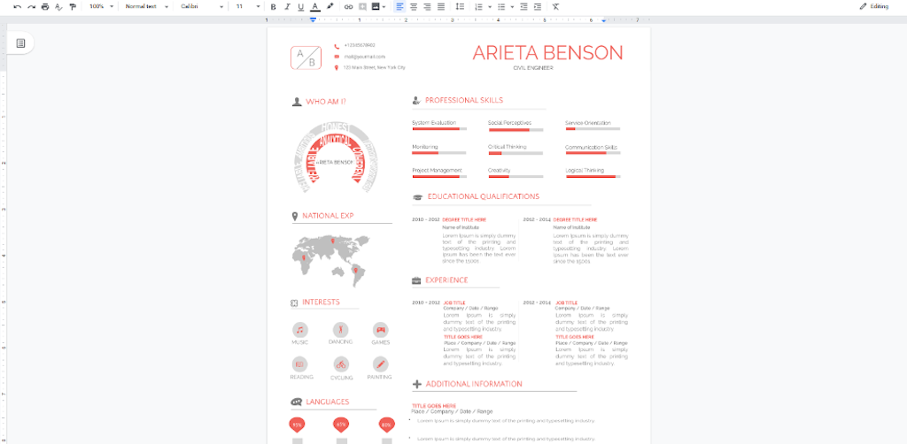 Google Docs Templates - Professional Visual template