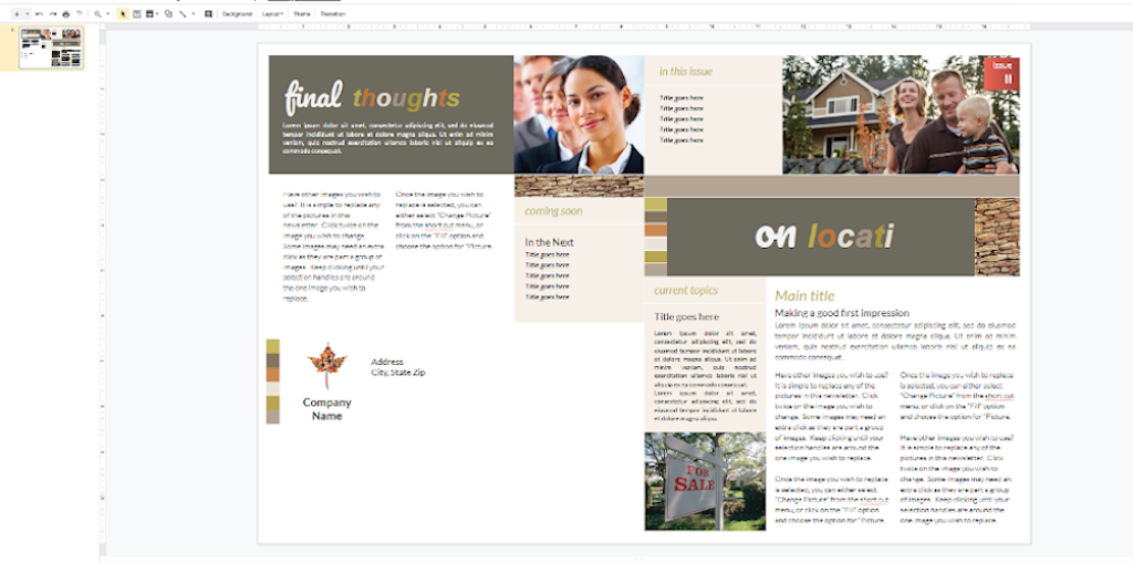 Google Docs Templates - Retail newsletter