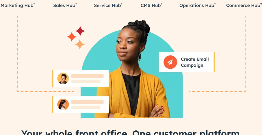 image showing hubspot as an onboarding system software tool