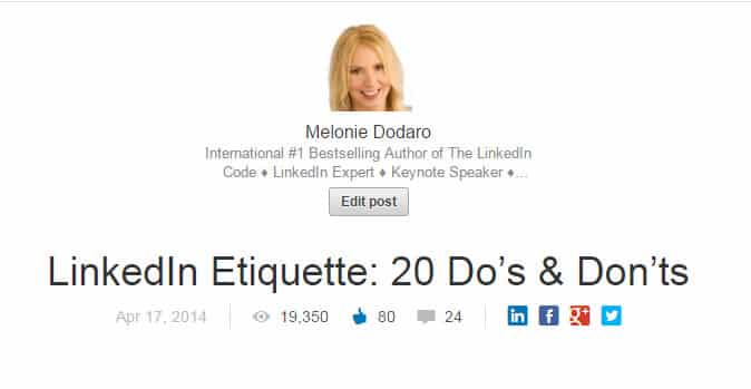 Post On LinkedIn Publisher