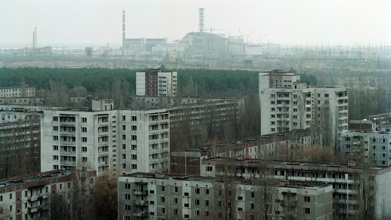 Haunting drone footage of a quarantined Chernobyl estate 30 years after the disaster