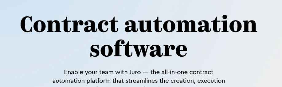 image showing Juro as document generation software