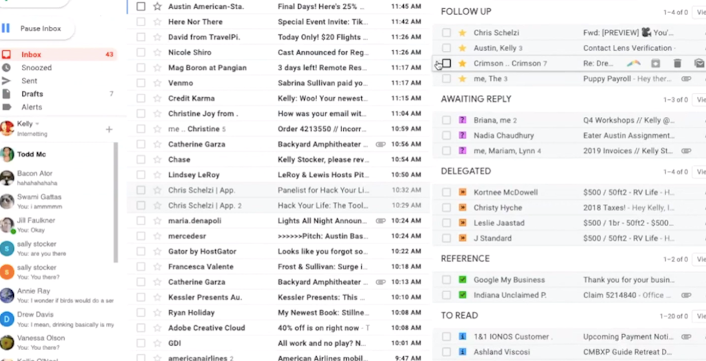 Organize Gmail - divided inbox