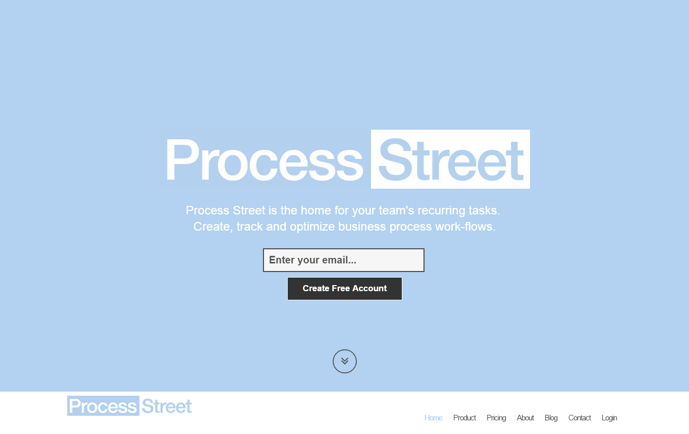 Process Street Landing Page 2014