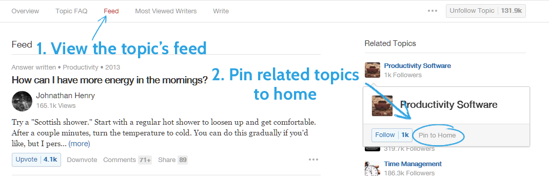 Quora Suggest Topics content ideas