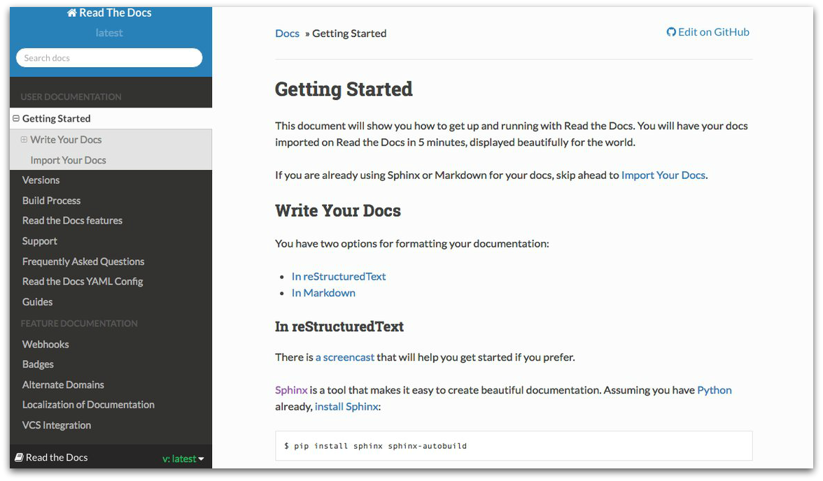 Read The Docs-d