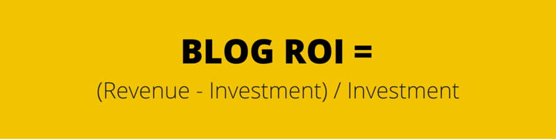 benefits of blogging ROI