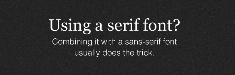Serif and Sans