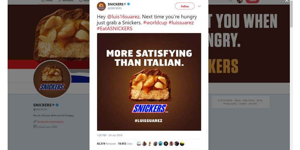 Snickers marketing twitter