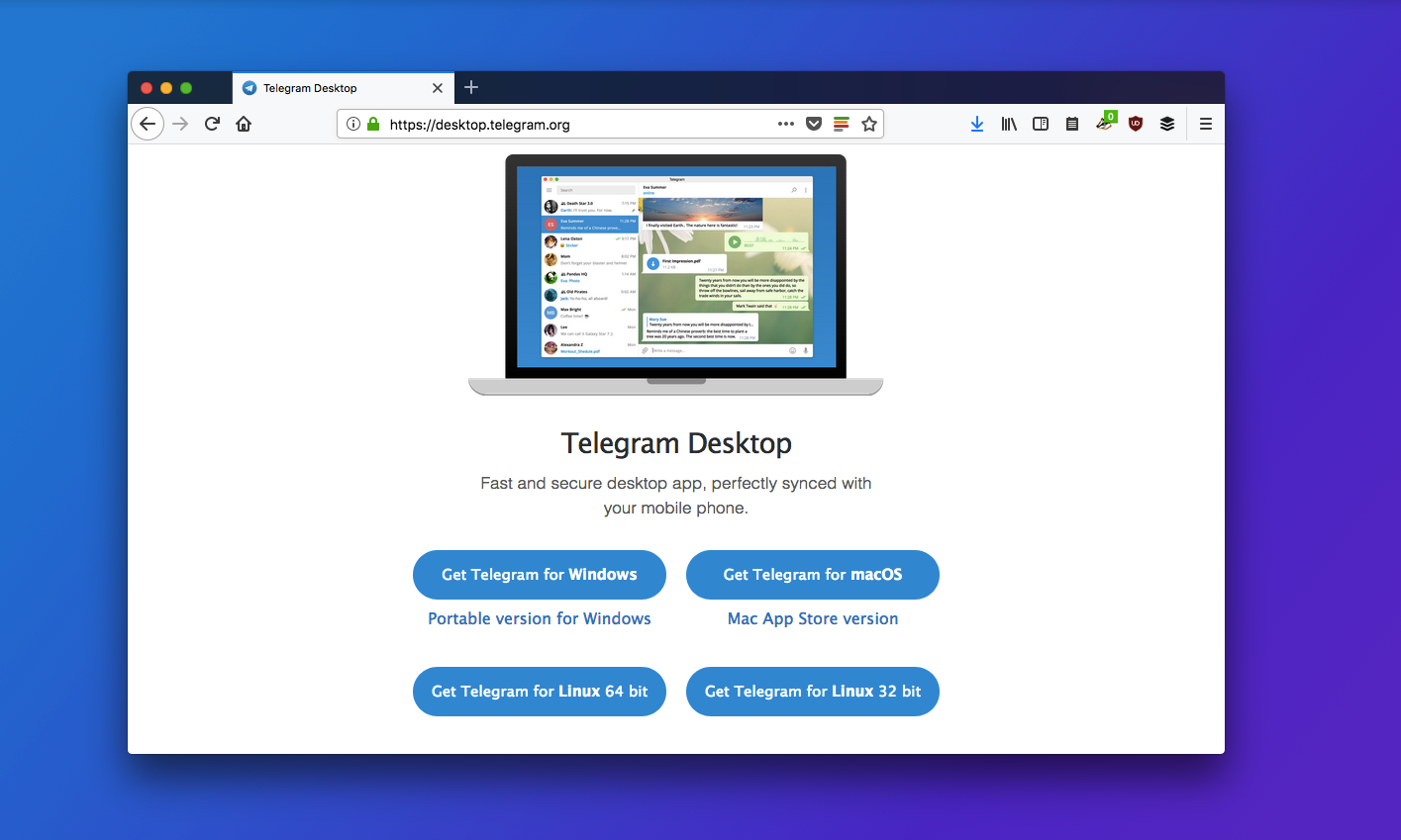 Download Telegram for desktop