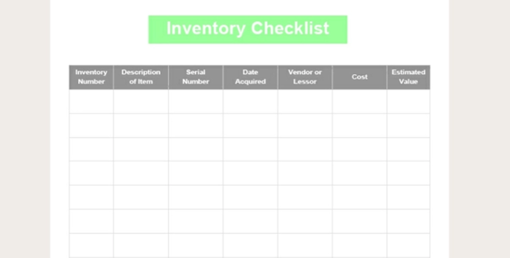 Google Docs checklists - checklist template one