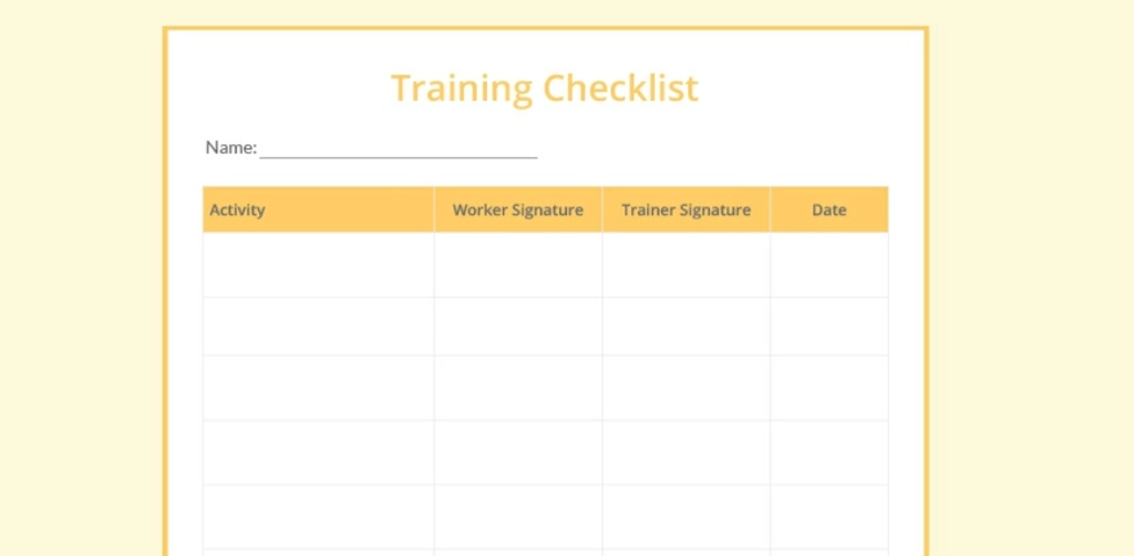 Google Docs checklist - checklist template three