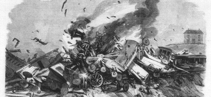 Painting of The Great Train Wreck of 1856