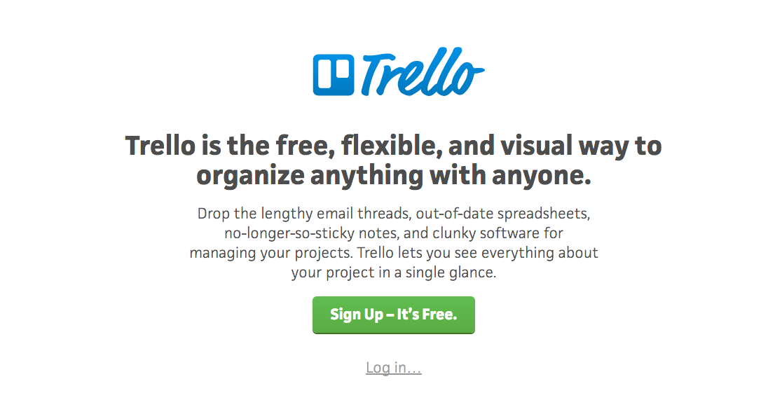 Trello landing page