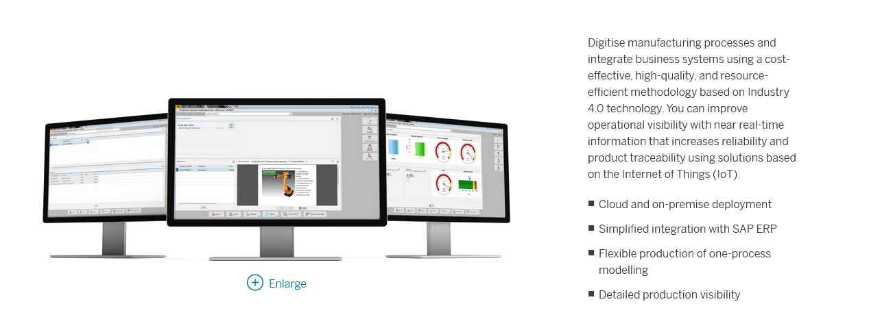 image showing sap as manufacturing management software