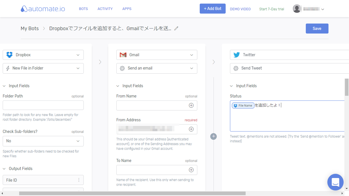 workflow apps Automate.io screenshot workflow apps Automate.io screenshot