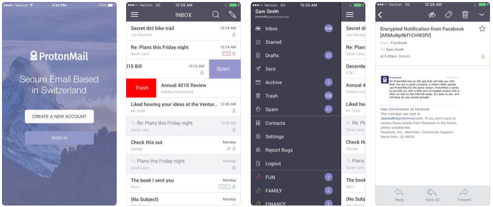 best email app for iphone protonmail