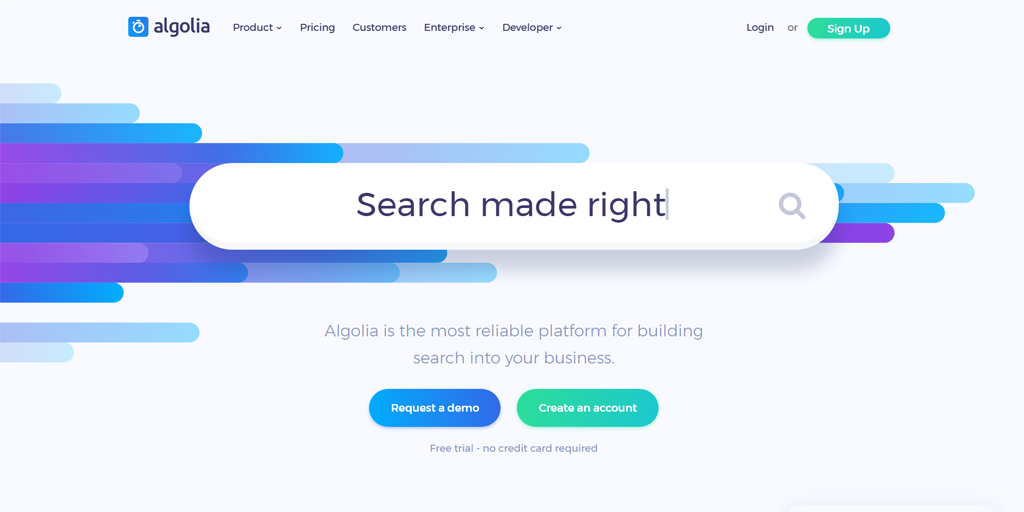 best home page - algolia search