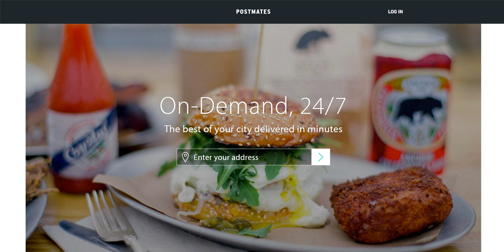 best home page - postmates no social proof