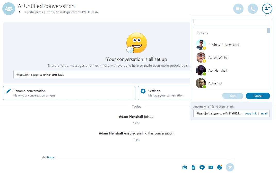 best video conferencing skype new conversation