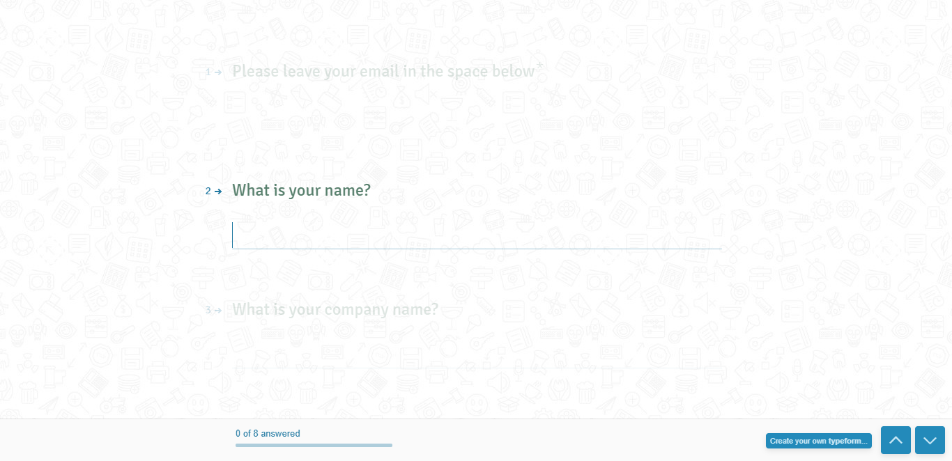 create a form typeform questions
