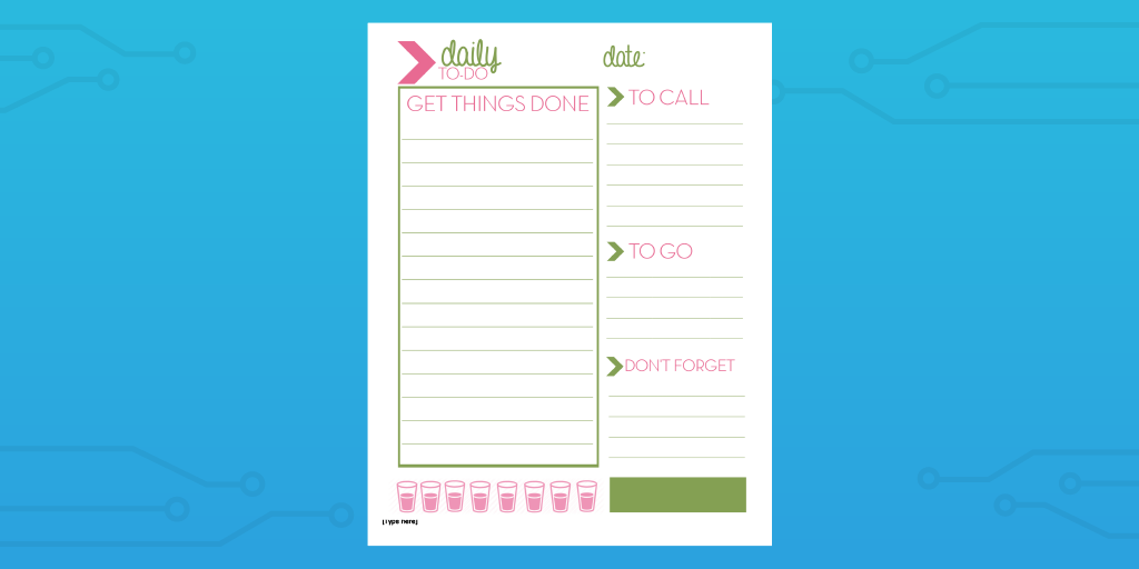 daily to do list template update