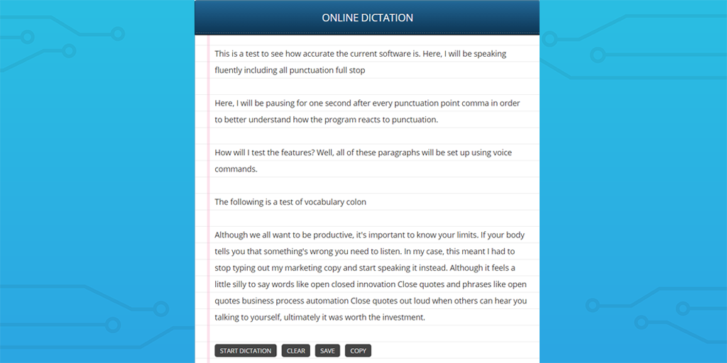 dictation software - dictation io test