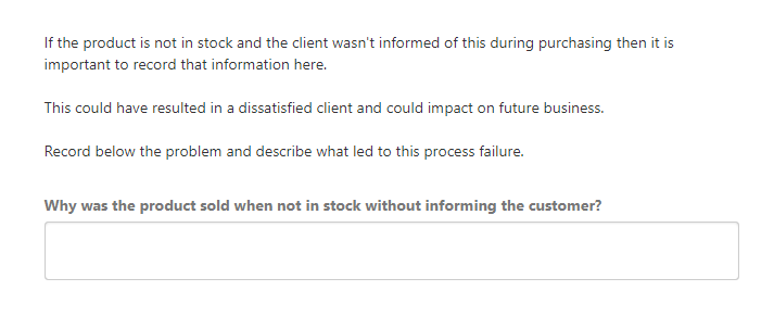 exception report process failure
